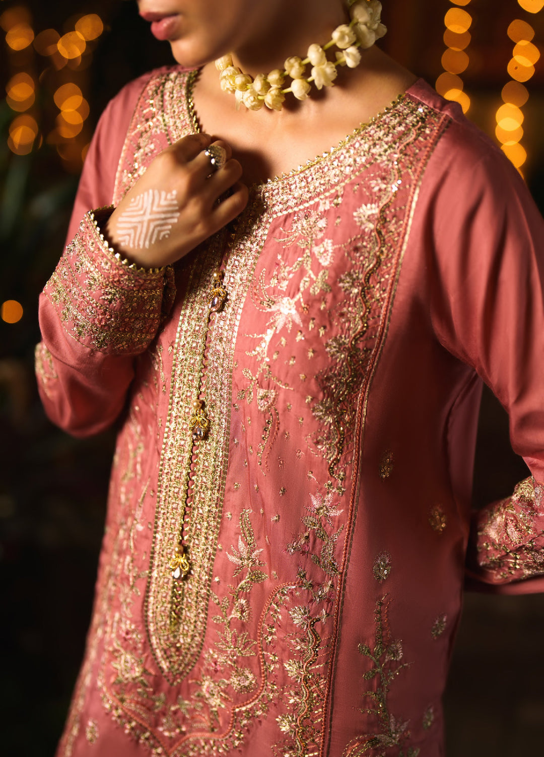 Chand Bali by Casual Lite RTW Embroidered Viscose Silk 3 Piece Suit CL26UCR ZarGul - Wedding Collection