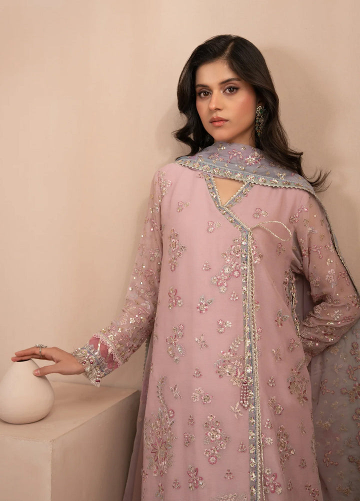 Zaeva by Xenia Formals Unstitched Embroidered Chiffon 3 Piece Suit XE26UZF D-01-FARIDA - Festive Collection