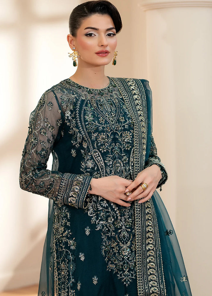 Yashfa RTW Hand Work Organza 4 Piece Suit BAKHTAWAR - Wedding Collection