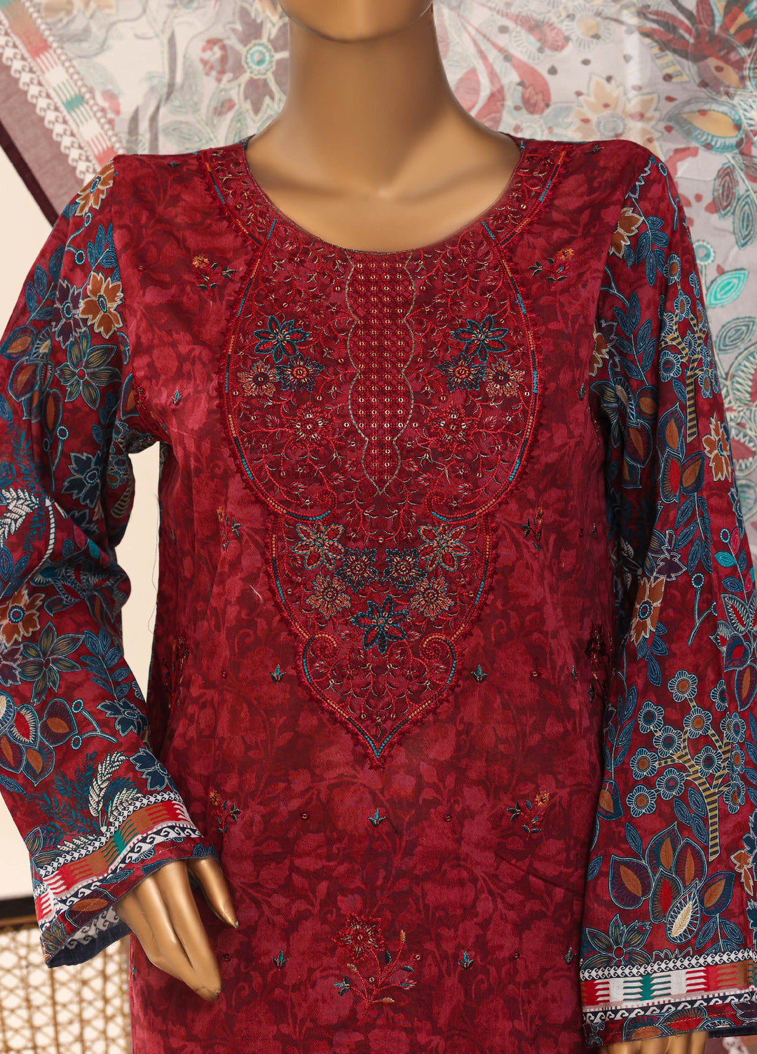 HZ Textiles RTW Printed Lawn 3 Piece Suit HZ26PPL LPE-3P-068 - Casual Collection