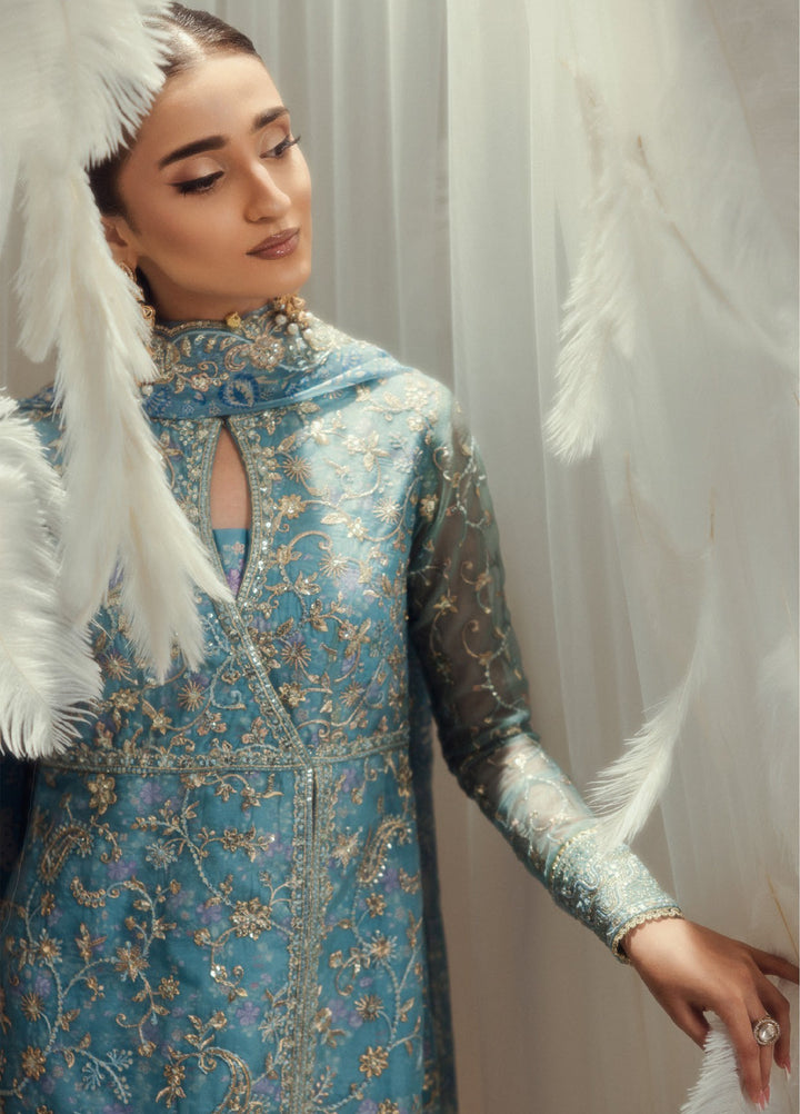 Aik Shaam by AIK Atelier Unstitched Embroidered Organza 3 Piece Suit AIK26UAS C2604 - Wedding Collection