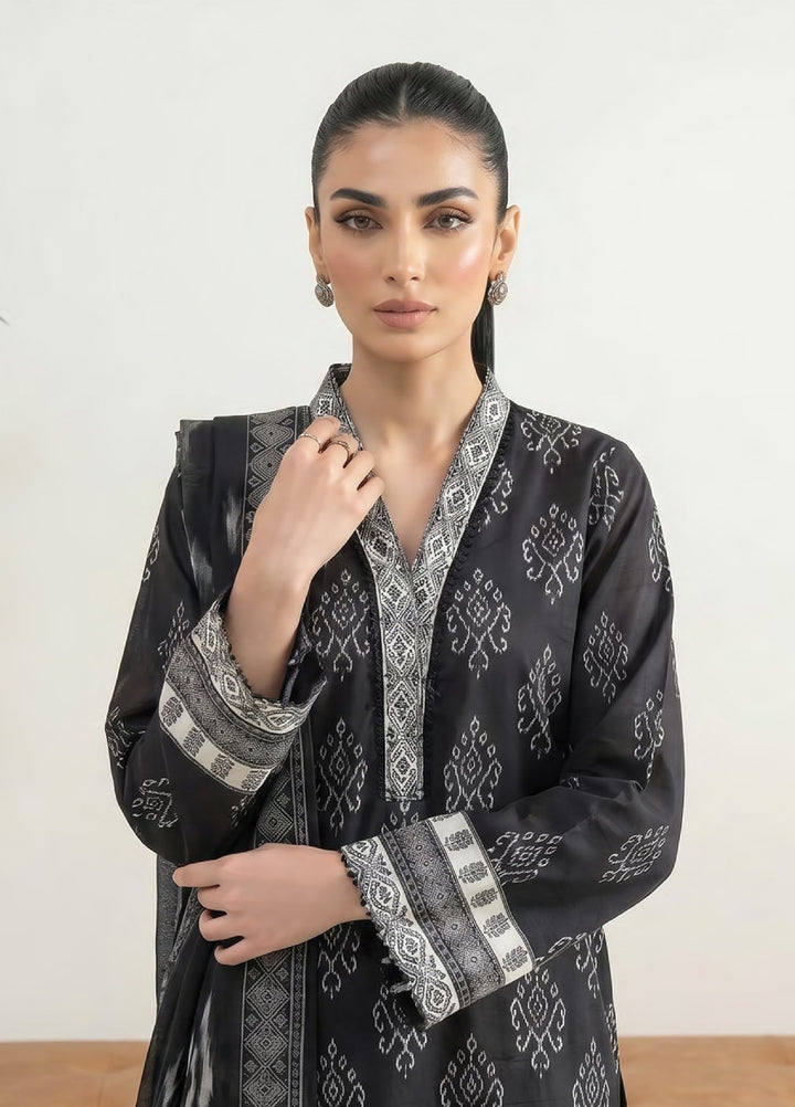 Monochrome by Lakhany Unstitched Printed Lawn 3 Piece Suit LSM26ULM Lakhany LG-SG-0134 - Casual Collection