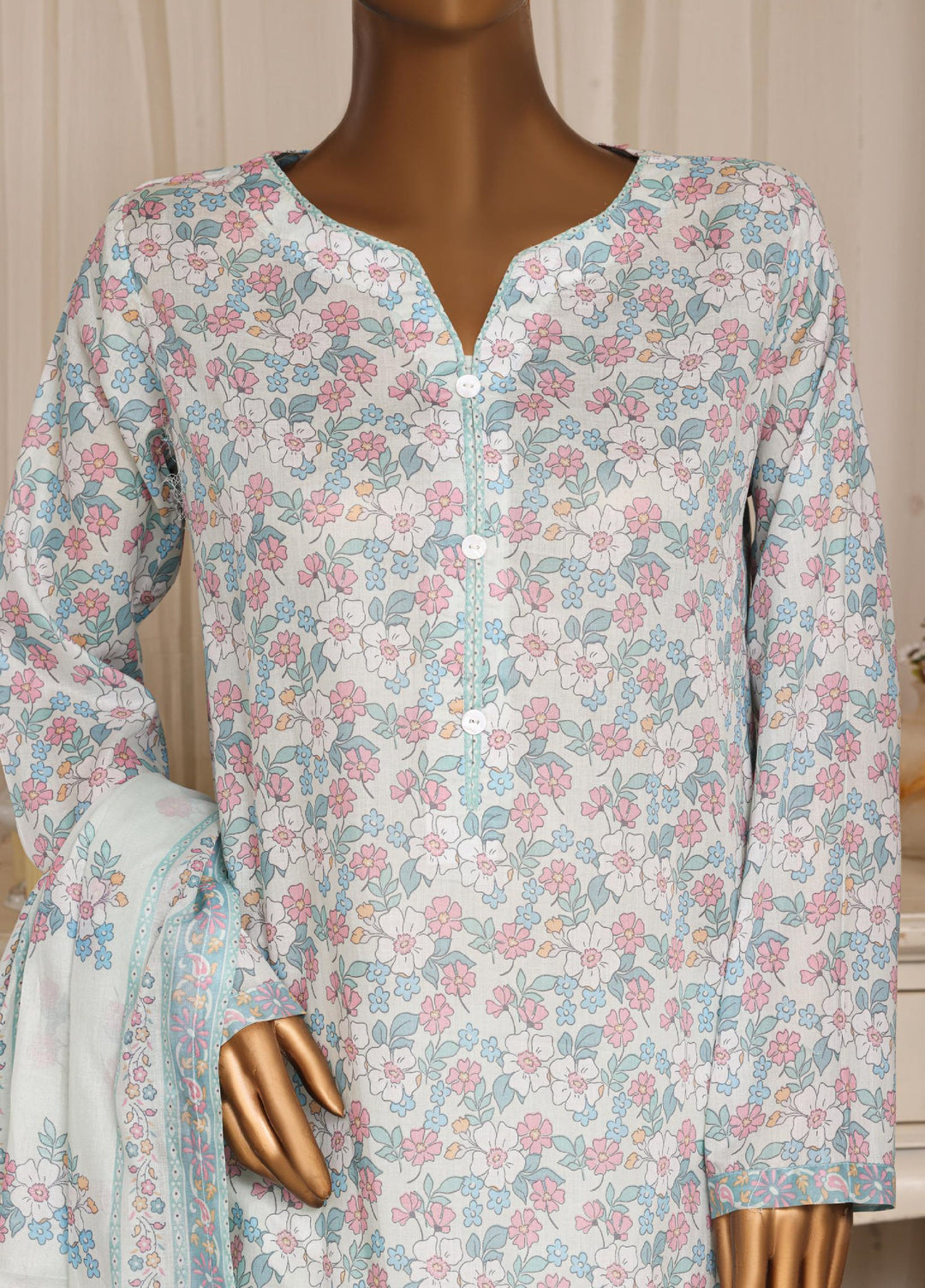 HZ Textiles RTW Printed Lawn 3 Piece Suit HZ26PPL LPT-3P-2608 - Casual Collection