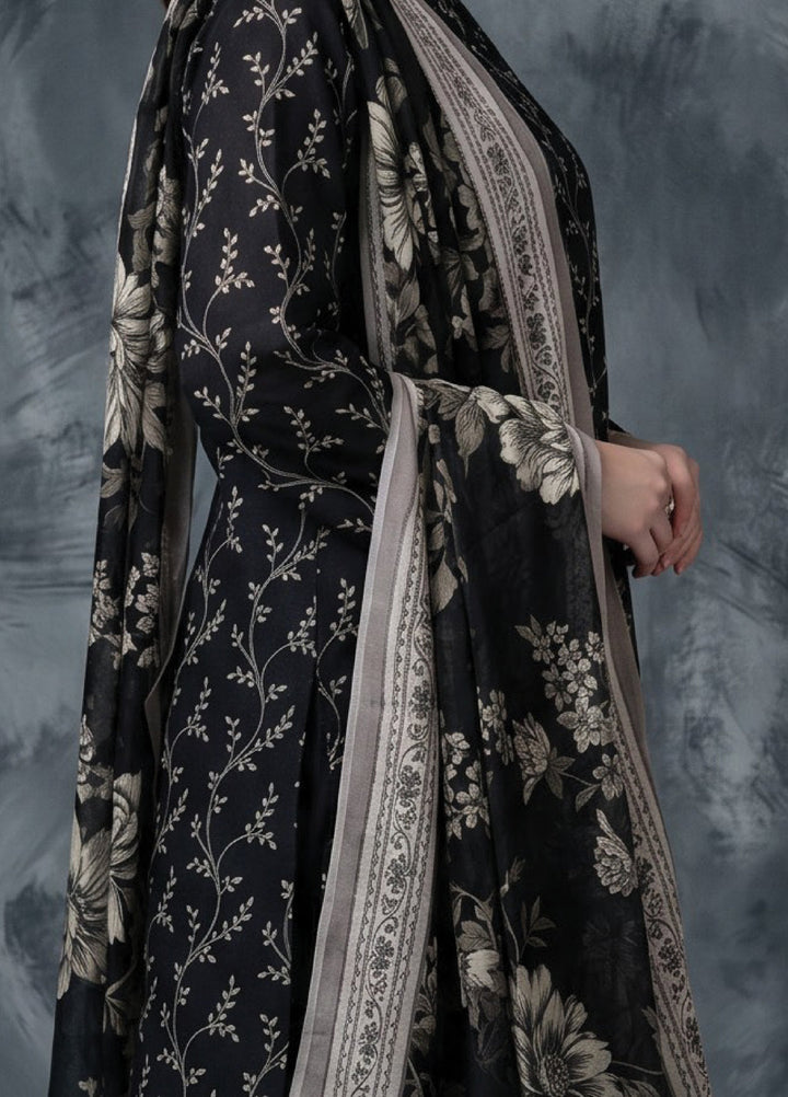 Black N White by Regalia Textiles Unstitched Printed Lawn 3 Piece Suit RG26UBNW D-01 - Casual Collection