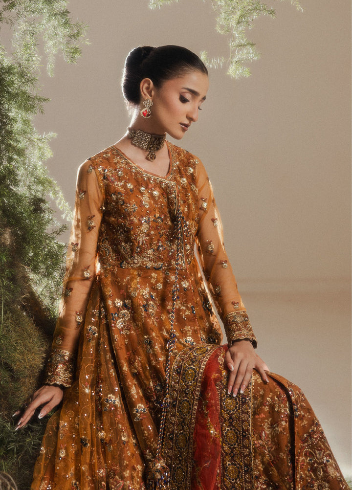 Aik Shaam by AIK Atelier Unstitched Embroidered Net 3 Piece Suit AIK26UAS C2606 - Wedding Collection