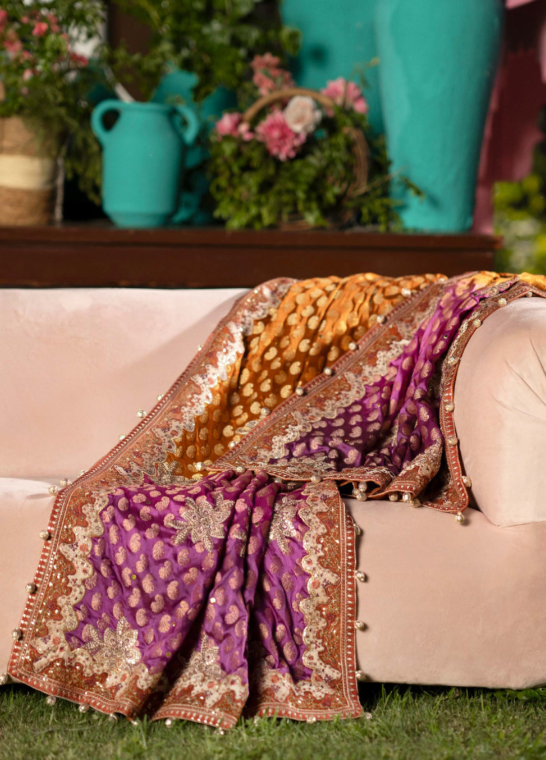 Jhoomro by Nureh Unstitched Embroidered Silk 3 Piece Suit NU26UJW NL-98 - Wedding Collection