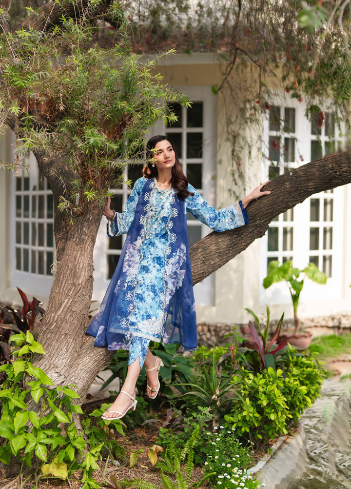 Bloom Enara by Rashid Textiles Unstitched Embroidered Lawn 3 Piece Suit RT26ULB 1008 - Casual Collection
