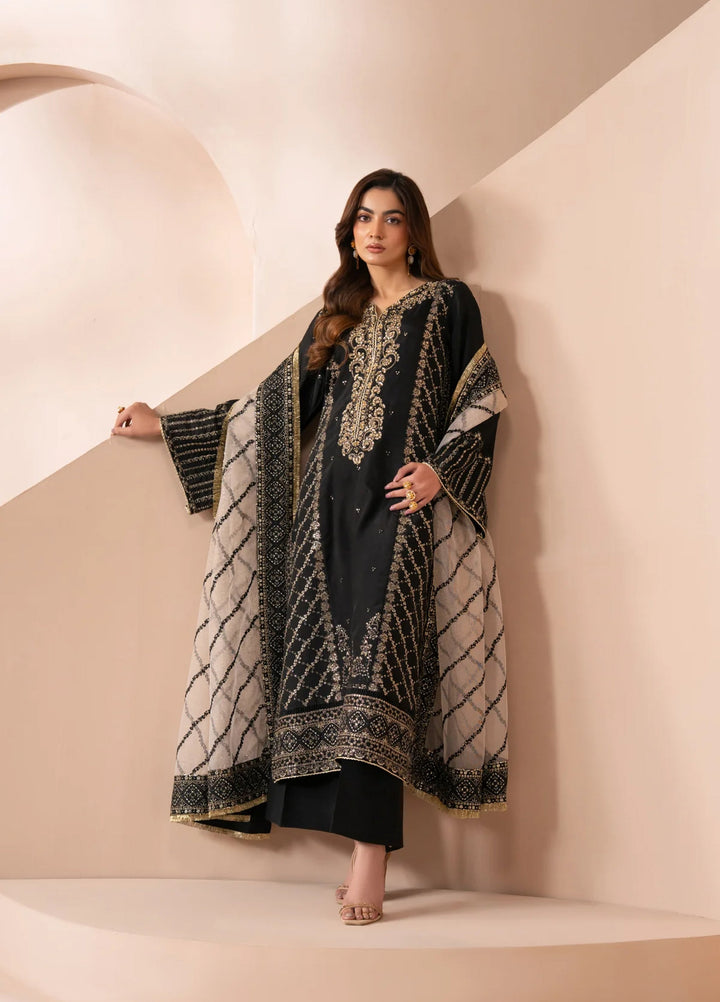 Zaeva by Xenia Formals Unstitched Embroidered Raw Silk 3 Piece Suit XE26UZF D-06-AYANEH - Festive Collection