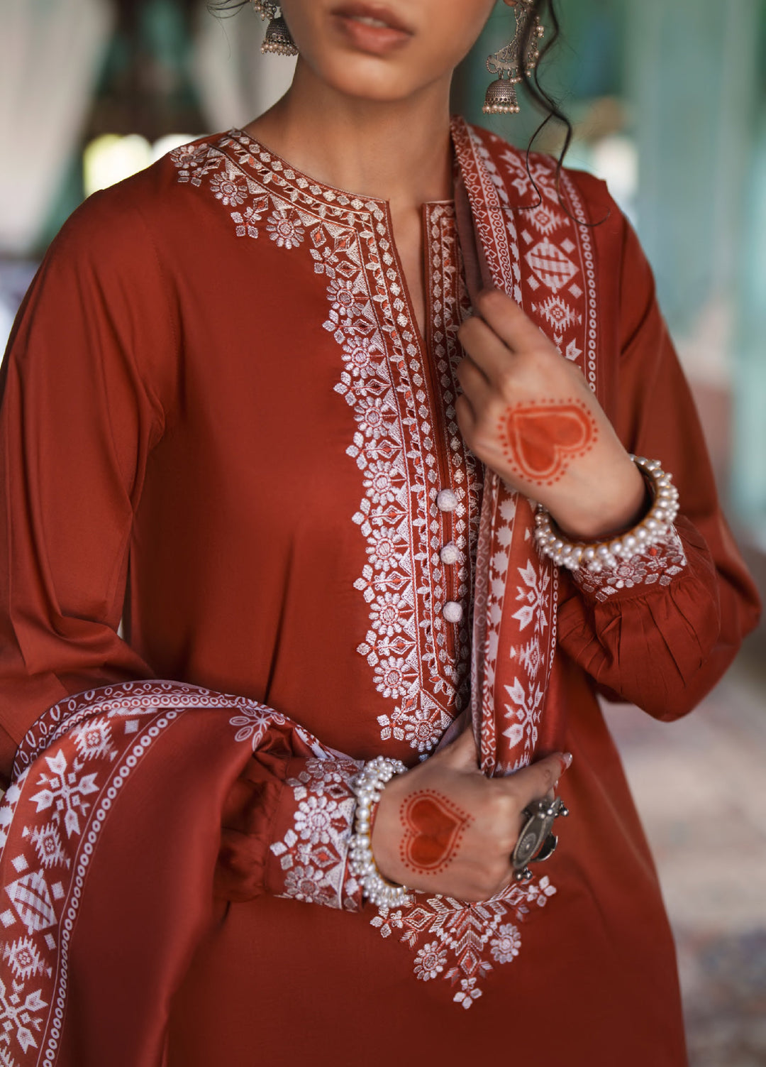 Before Sunset by Casual Lite RTW Embroidered Cotton Lawn 3 Piece Suit CL26PBS Summer Serenade - Casual Collection