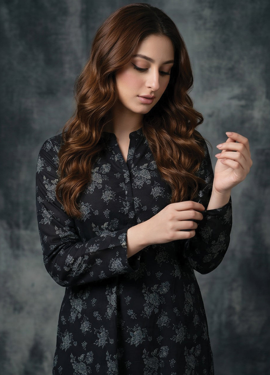 Black N White by Regalia Textiles Unstitched Printed Lawn 3 Piece Suit RG26UBNW D-05 - Casual Collection