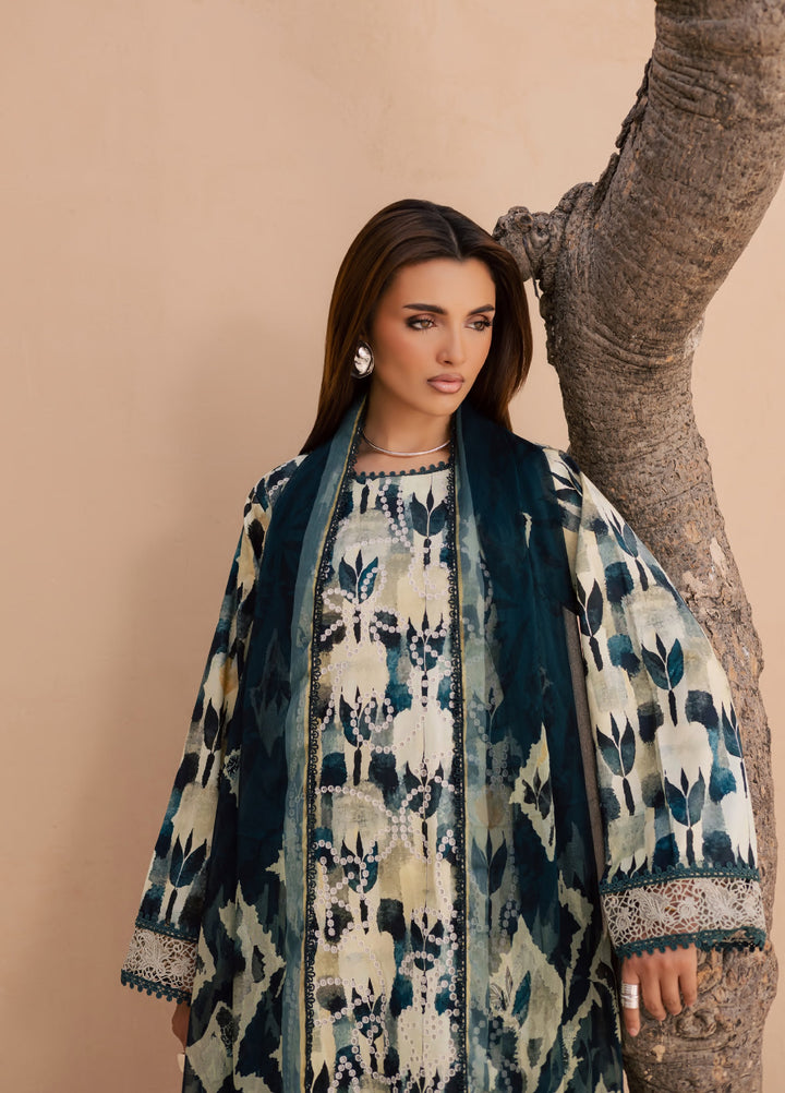 Savoy by Rashid Textiles Unstitched Embroidered Lawn 3 Piece Suit RT26ULS 3738 - Casual Collection