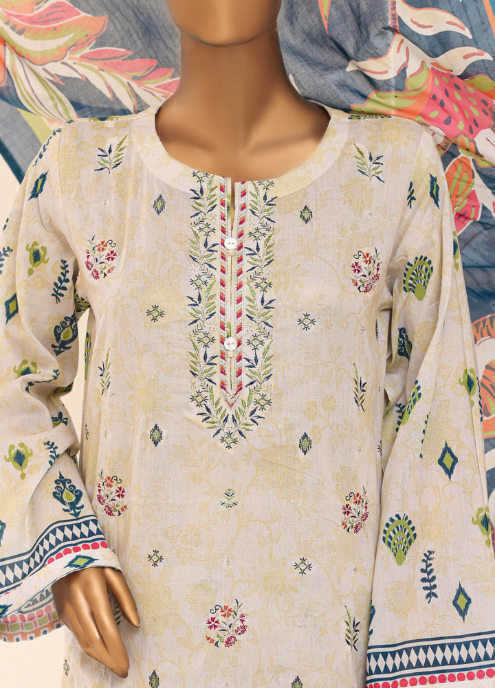 HZ Textiles RTW Printed Lawn 3 Piece Suit HZ26PPL LPE-3P-067 - Casual Collection