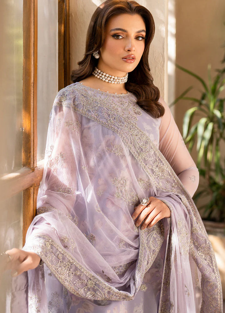 Zarif Women Unstitched Embroidered Net 3 Piece Suit ZR26UFC LOTUS - Festive Collection