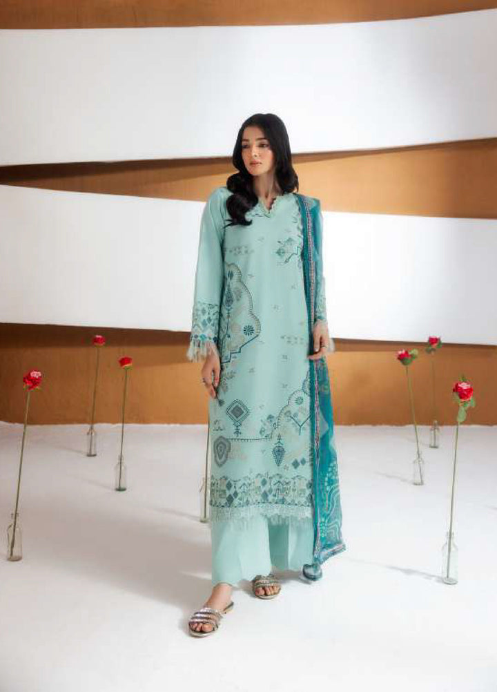 Intermiz Zync by Florent Unstitched Embroidered Viscose 3 Piece Suit FL26UIZ FZ-4A - Casual Collection