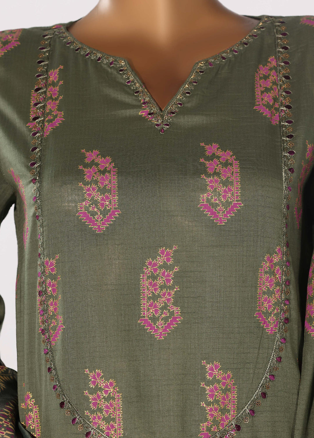 Block and Bloom by HZ Textiles RTW Embroidered Cotton 3 Piece Suit HZ26PCB SBE-003-3P - Casual Collection