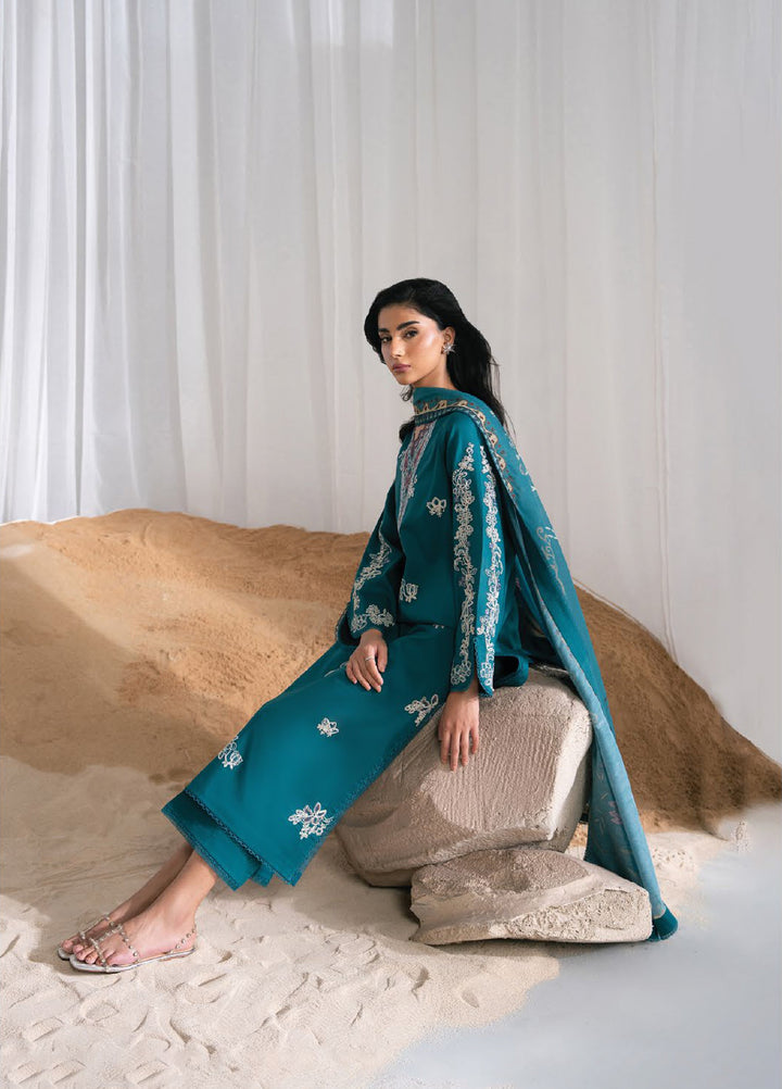Nysa by Seran Unstitched Embroidered Cambric 3 Piece Suit SN26UNC Ryle D-12 - Winter Collection