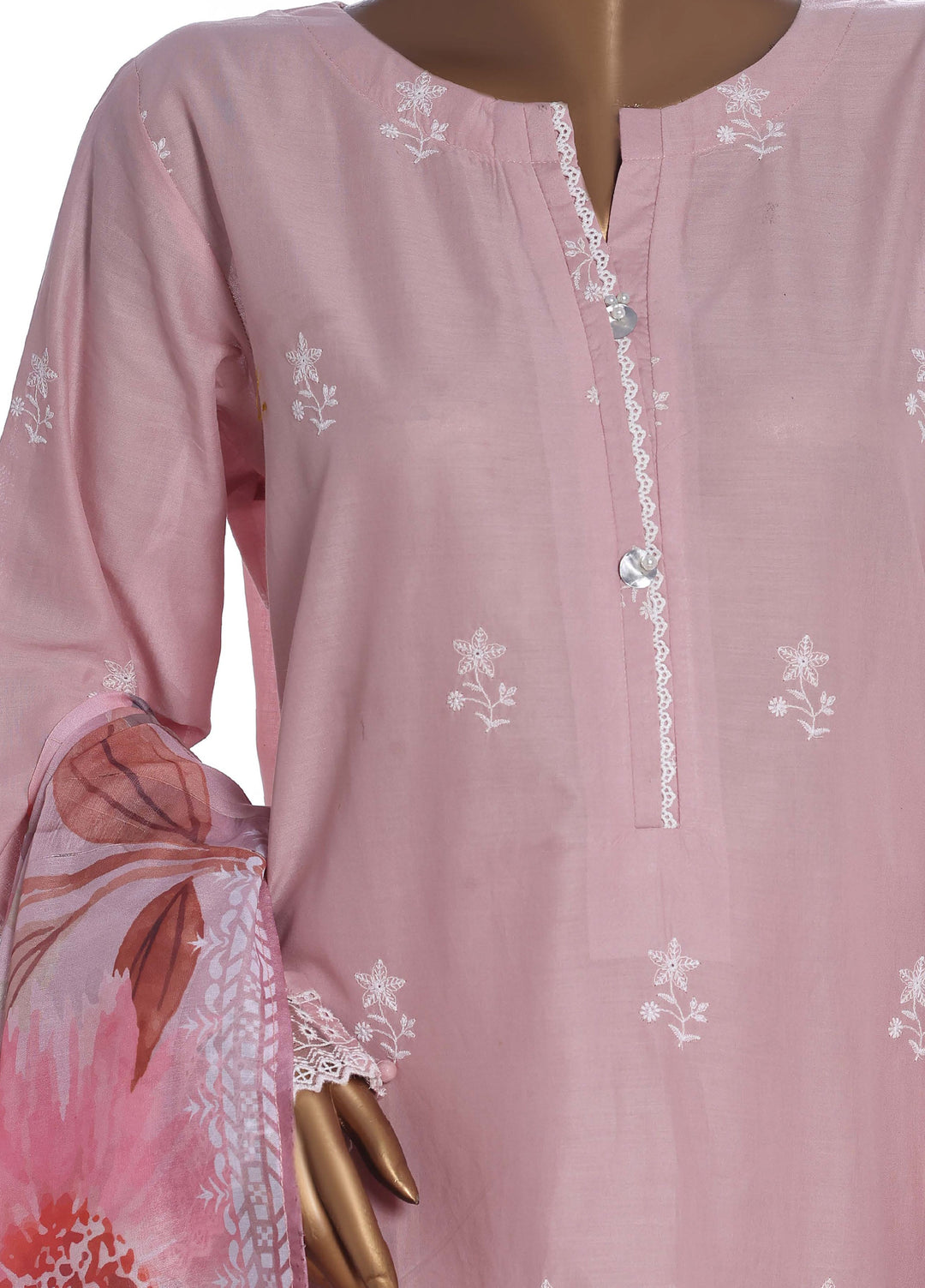 HZ Textiles Women RTW Chikankari Organza 3 Piece Suit HZ26POF CSE-3P-222 - Festive Collection