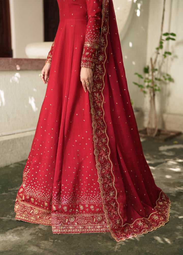 Shagun by Neeshay Unstitched Embroidered Raw Silk 2 Piece Suit NSH26US Roshanara - Festive Collection