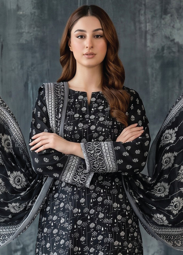 Black N White by Regalia Textiles Unstitched Printed Lawn 3 Piece Suit RG26UBNW D-03 - Casual Collection