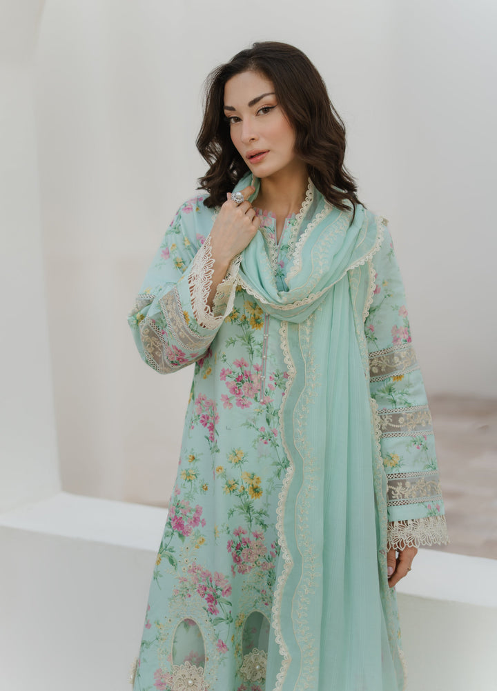Summer Dream by Manara Unstitched Embroidered Lawn 3 Piece Suit MN26USDL Sea Breeze -03 - Casual Collection