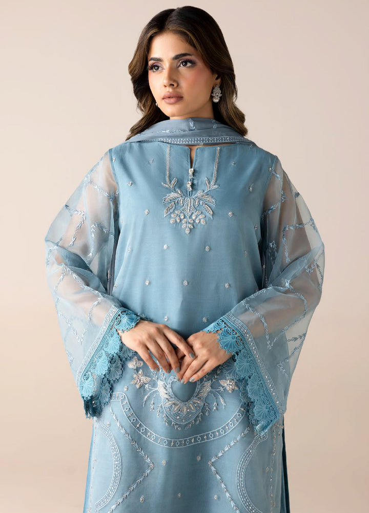 Aura by Zebtan RTW Embroidered Organza 3 Piece Suit ZB26UAL A-06 - Festive Collection