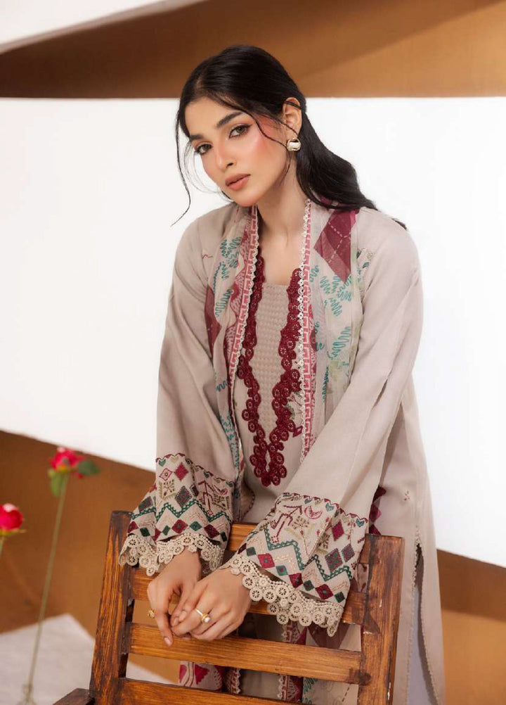 Intermix Zync by Florent Unstitched Embroidered Viscose 3 Piece Suit FL26UIZ FZ-4B - Casual Collection
