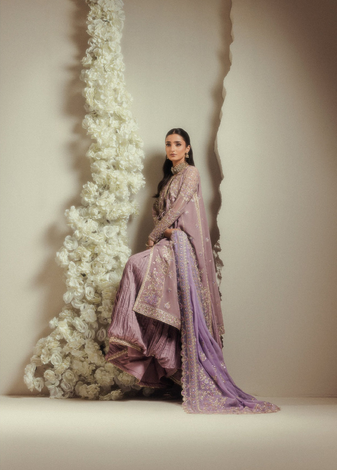 Aik Shaam by AIK Atelier Unstitched Embroidered Chiffon 3 Piece Suit AIK26UAS C2602 - Wedding Collection