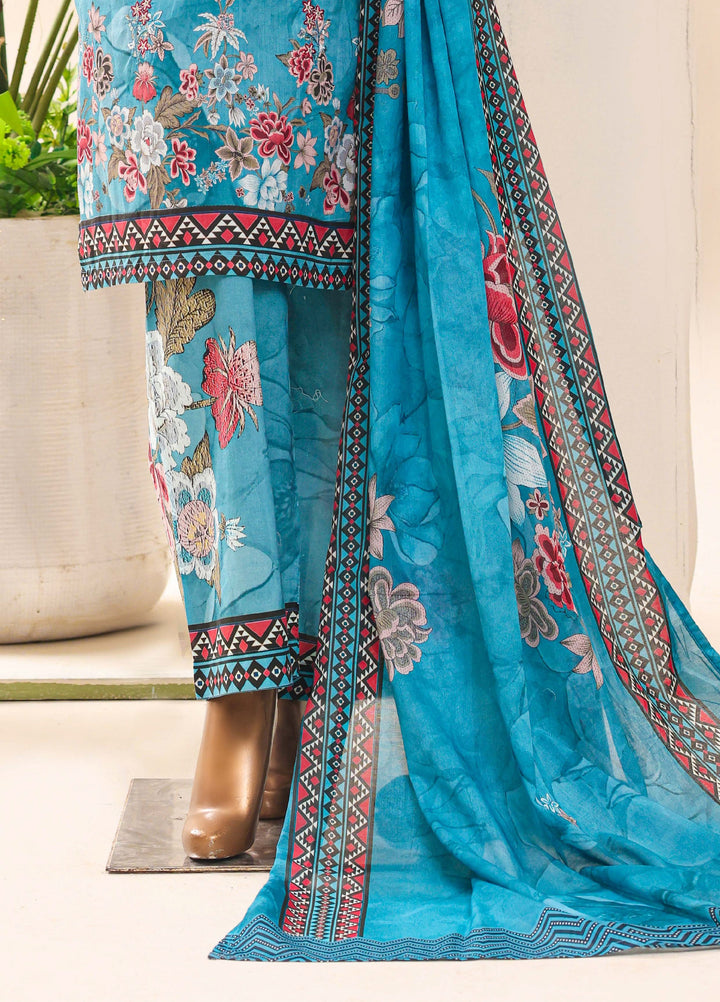 HZ Textiles RTW Printed Lawn 3 Piece Suit HZ26PPL LPE-3P-062 - Casual Collection