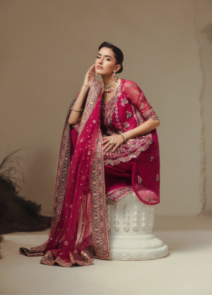 Aik Shaam by AIK Atelier Unstitched Embroidered Organza 3 Piece Suit AIK26UAS C2605 - Wedding Collection