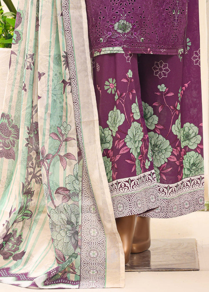 HZ Textiles RTW Printed Lawn 3 Piece Suit HZ26PPL LPE-3P-070 - Casual Collection