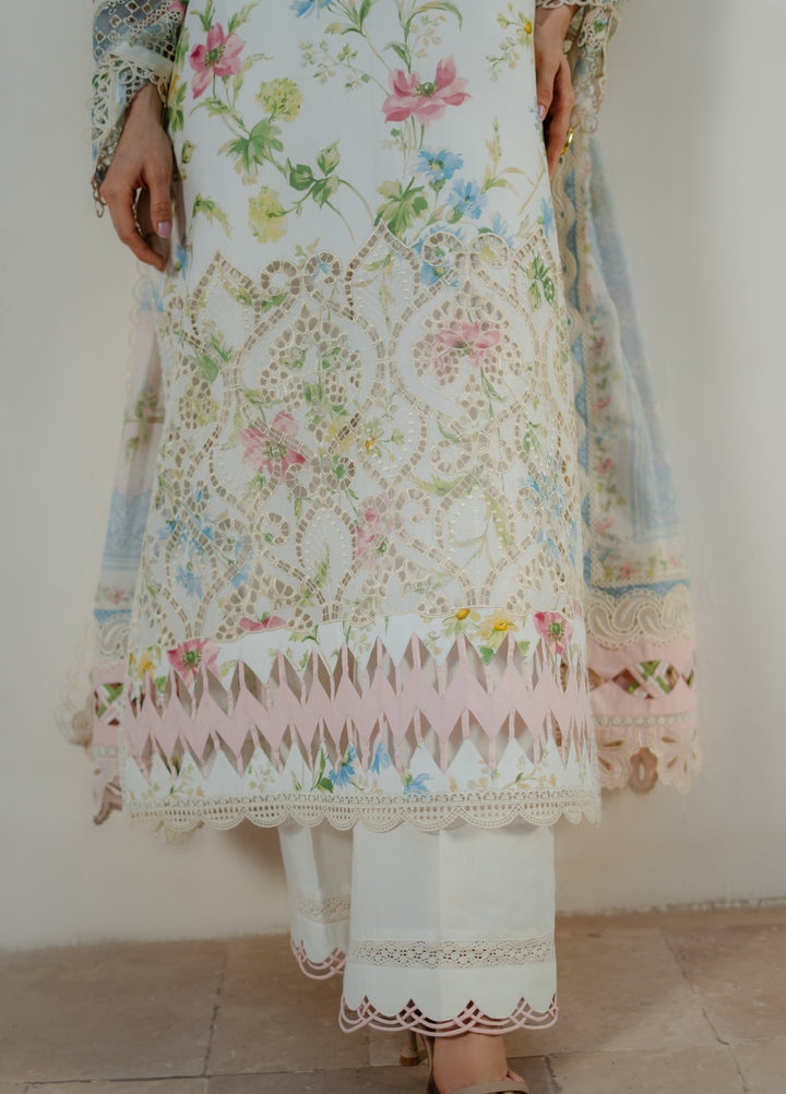 Summer Dream by Manara Unstitched Embroidered Lawn 3 Piece Suit MN26USDL White Gaura -07 - Casual Collection
