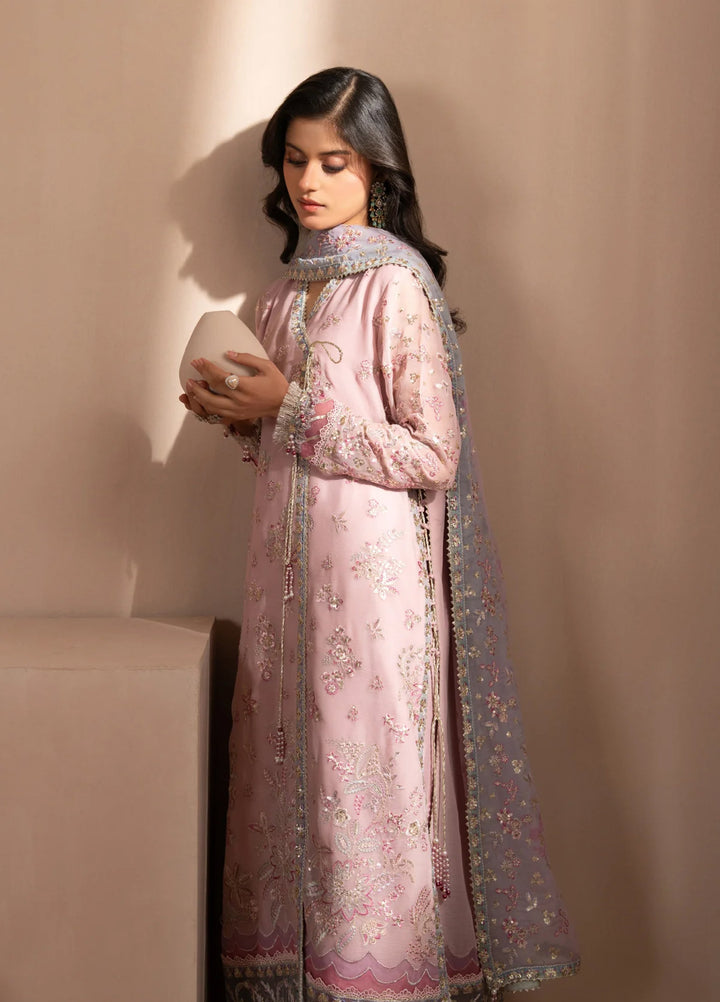 Zaeva by Xenia Formals Unstitched Embroidered Chiffon 3 Piece Suit XE26UZF D-01-FARIDA - Festive Collection