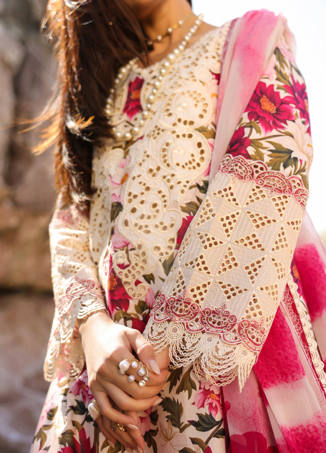 Summer Dream by Manara Unstitched Embroidered Lawn 3 Piece Suit MN26USDL Wind Flower-05 - Casual Collection