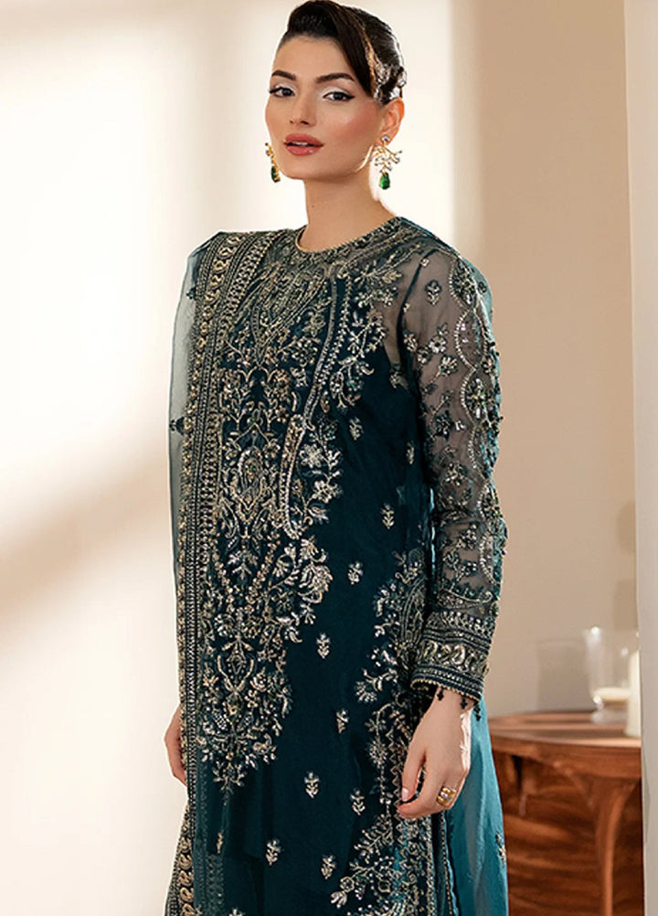 Yashfa RTW Hand Work Organza 4 Piece Suit BAKHTAWAR - Wedding Collection