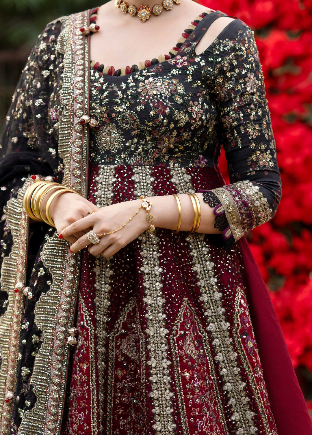 Jhoomro by Nureh Unstitched Embroidered Raw Silk 3 Piece Suit NU26UJW NL-95 - Wedding Collection