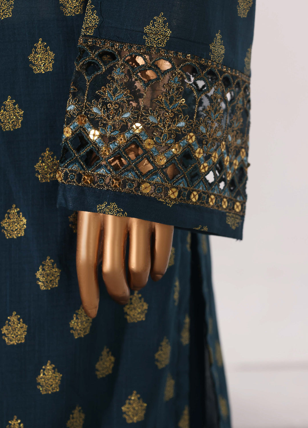 Block and Bloom by HZ Textiles RTW Embroidered Cotton 3 Piece Suit HZ26PCB SBE-005-3P - Casual Collection