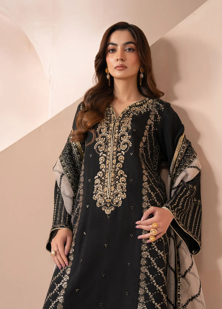 Zaeva by Xenia Formals Unstitched Embroidered Raw Silk 3 Piece Suit XE26UZF D-06-AYANEH - Festive Collection