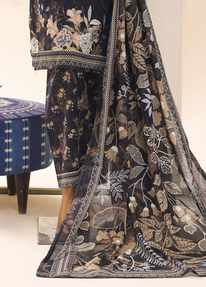 HZ Textiles RTW Embroidered Lawn 3 Piece Suit HZ26PPL LPE-3P-061 - Casual Collection