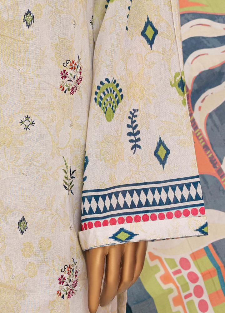 HZ Textiles RTW Printed Lawn 3 Piece Suit HZ26PPL LPE-3P-067 - Casual Collection
