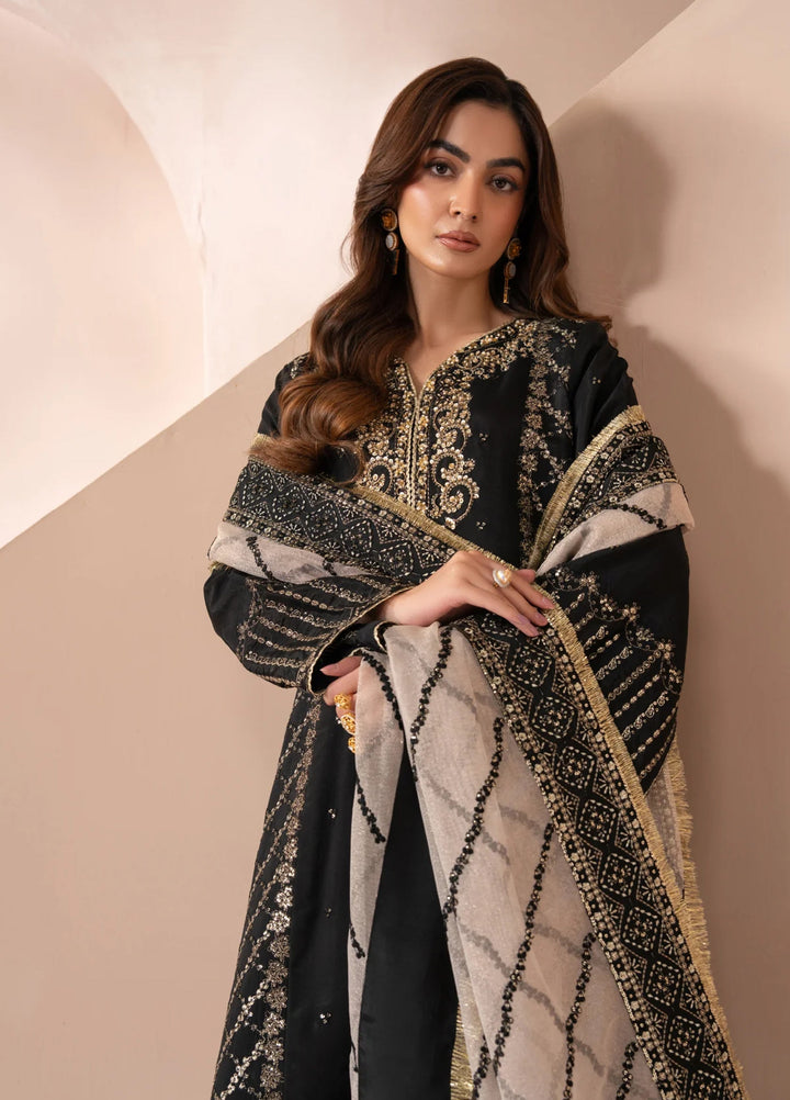 Zaeva by Xenia Formals Unstitched Embroidered Raw Silk 3 Piece Suit XE26UZF D-06-AYANEH - Festive Collection