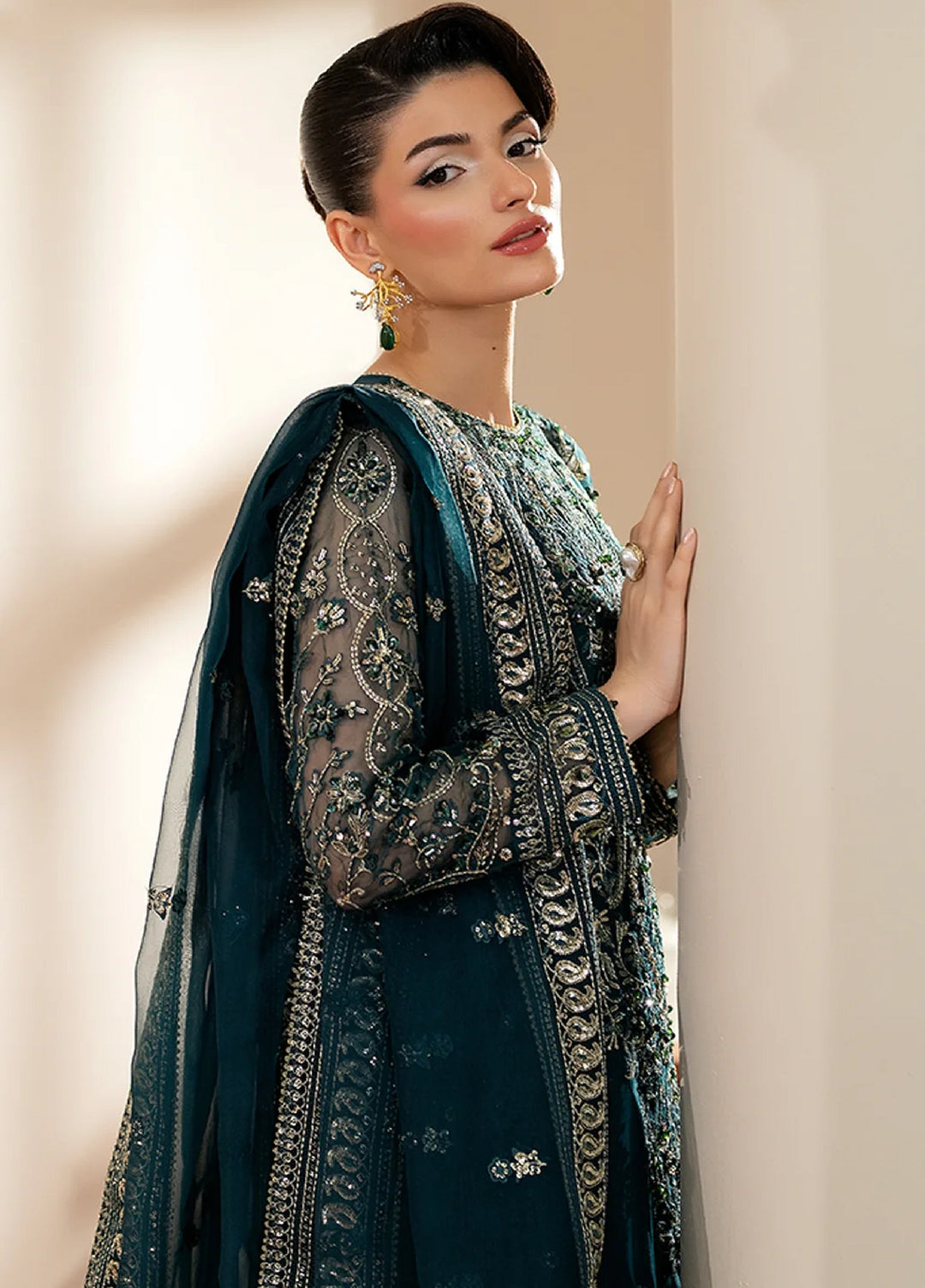 Yashfa RTW Hand Work Organza 4 Piece Suit BAKHTAWAR - Wedding Collection