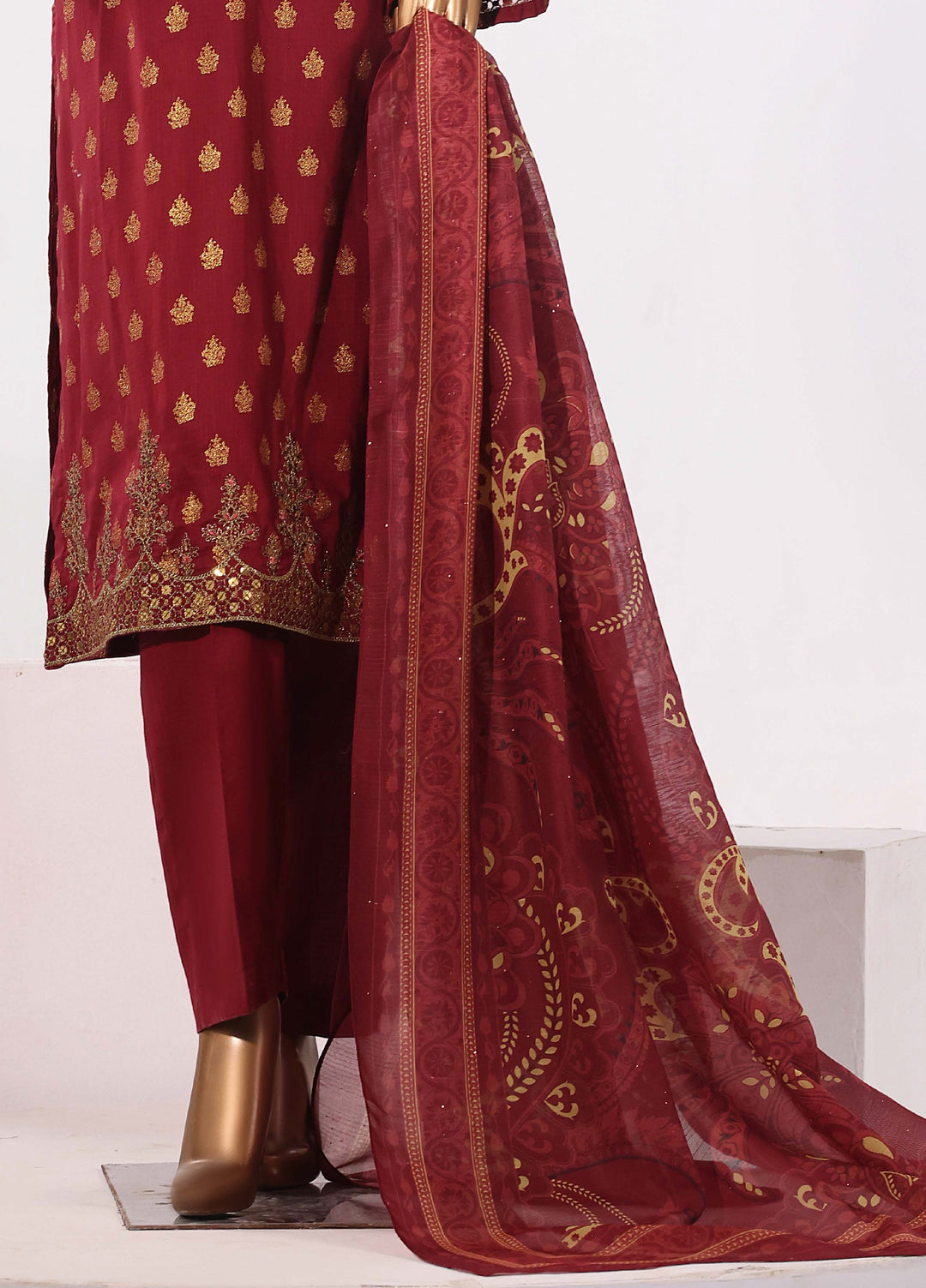 Block and Bloom by HZ Textiles RTW Embroidered Cotton 3 Piece Suit HZ26PCB SBE-004-3P - Casual Collection