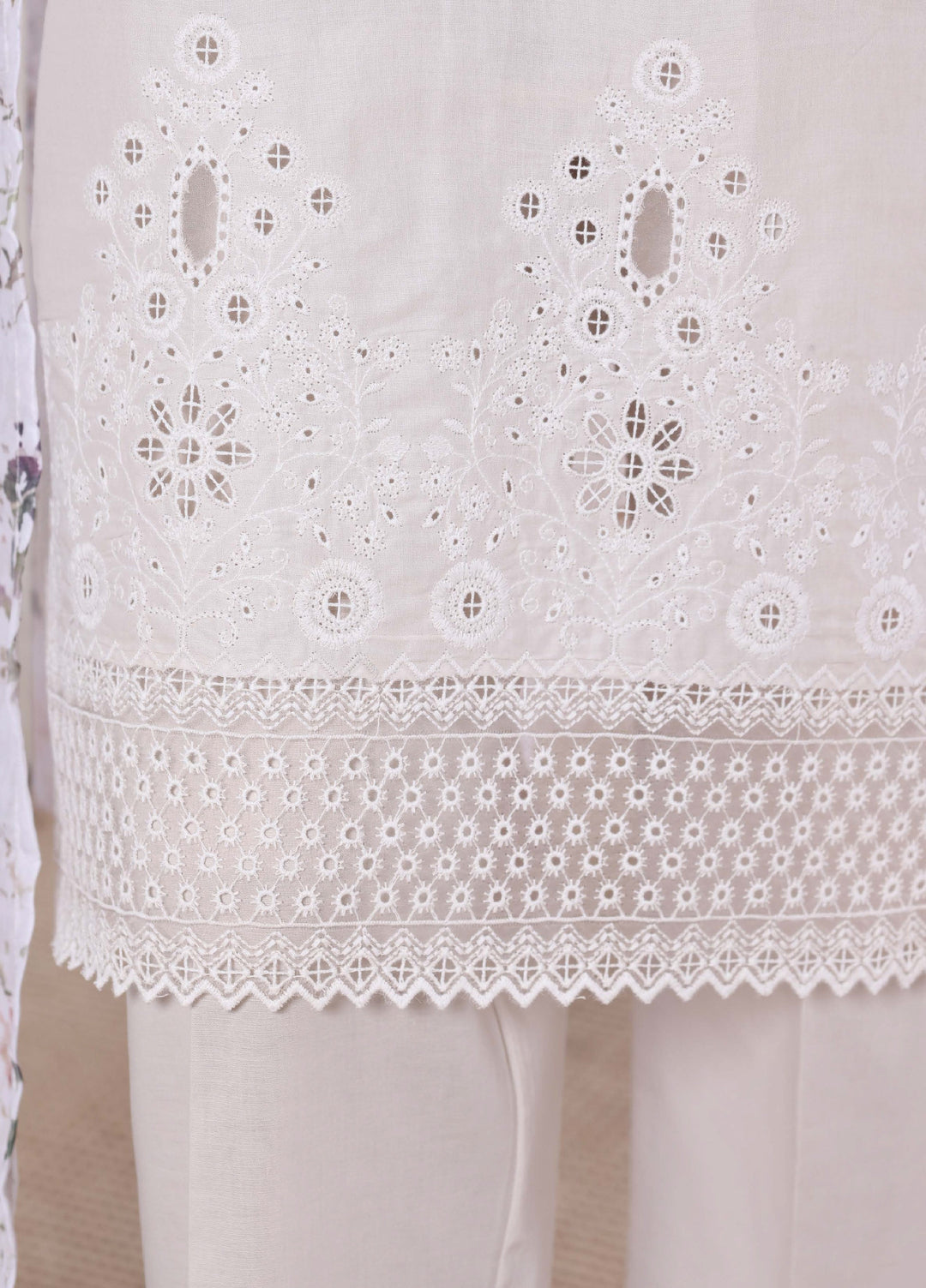HZ Textiles Women RTW Chikankari Organza 3 Piece Suit HZ26POF CSE-3P-225 - Festive Collection