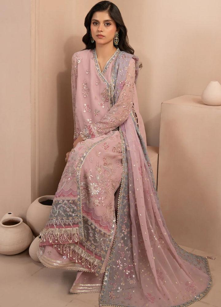 Zaeva by Xenia Formals Unstitched Embroidered Chiffon 3 Piece Suit XE26UZF D-01-FARIDA - Festive Collection