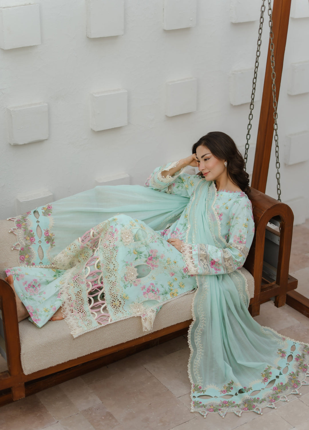 Summer Dream by Manara Unstitched Embroidered Lawn 3 Piece Suit MN26USDL Sea Breeze -03 - Casual Collection