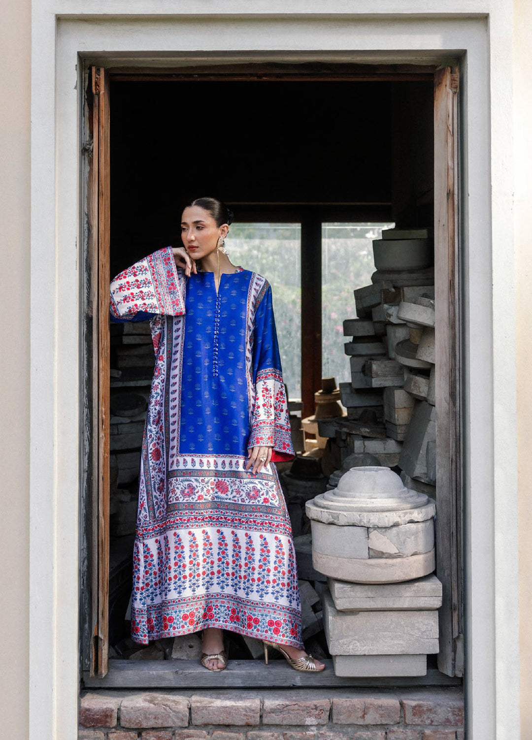 Lady Aik by AIK Atelier Unstitched Printed Silk 2 Piece Suit AIK26ULA 06 - Festive Collection