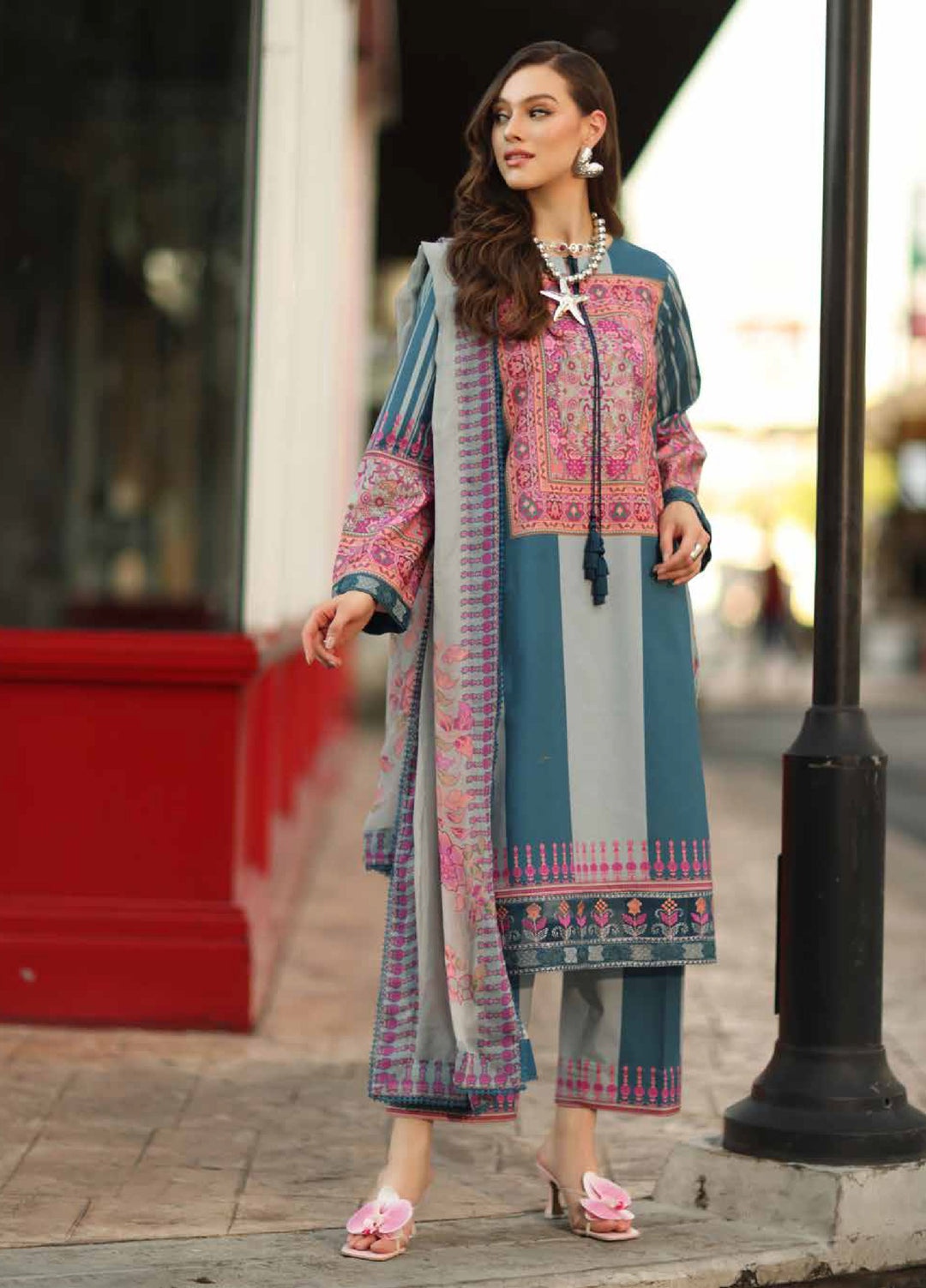 Aghaz e Nou by Charizma Unstitched Embroidered Lawn 3 Piece Suit CHR26UA AG6-09 - Summer Collection