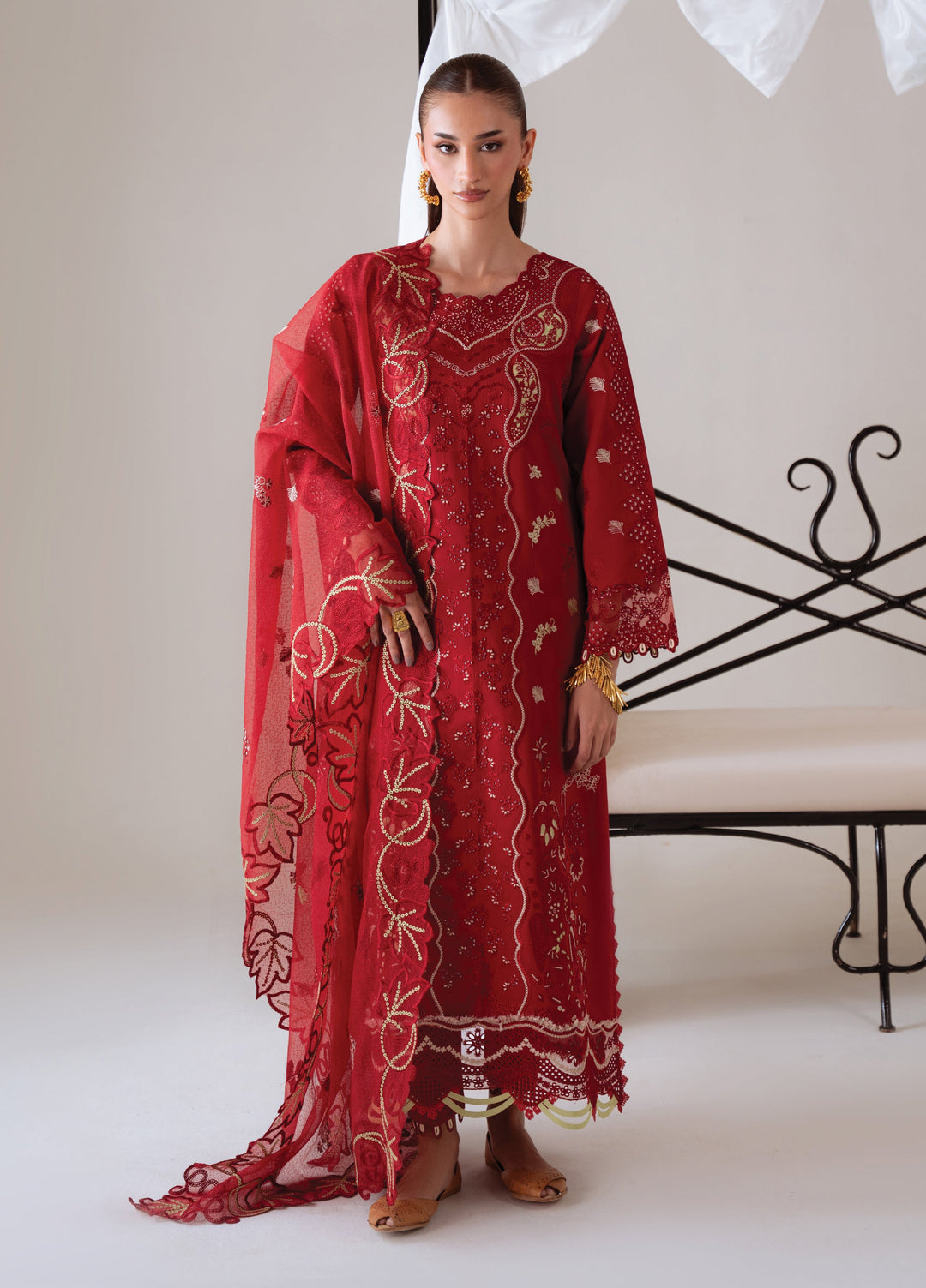 Miraal By Aabyaan Embroidered Chikankari Suits Unstitched 3 Piece ABY25MV D-AV-07-Sehr - Winter Collection