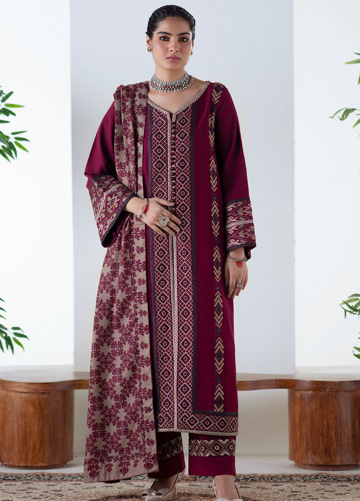 Noore by Freesia Unstitched Khaddar Embroidered Suits 3 Piece FRE25NW FSU-5670 Malalai - Winter Collection