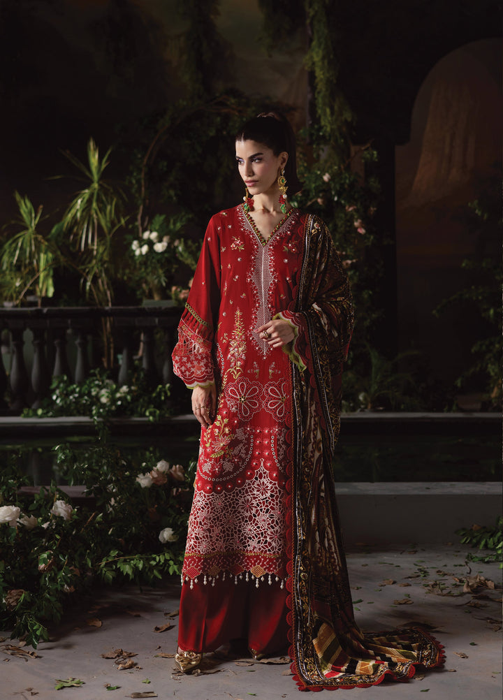 Amelia by Mahnur Unstitched Luxury Cotrai Embroidered 3 Piece Suits MN25AL AM-013 - Winter Collection